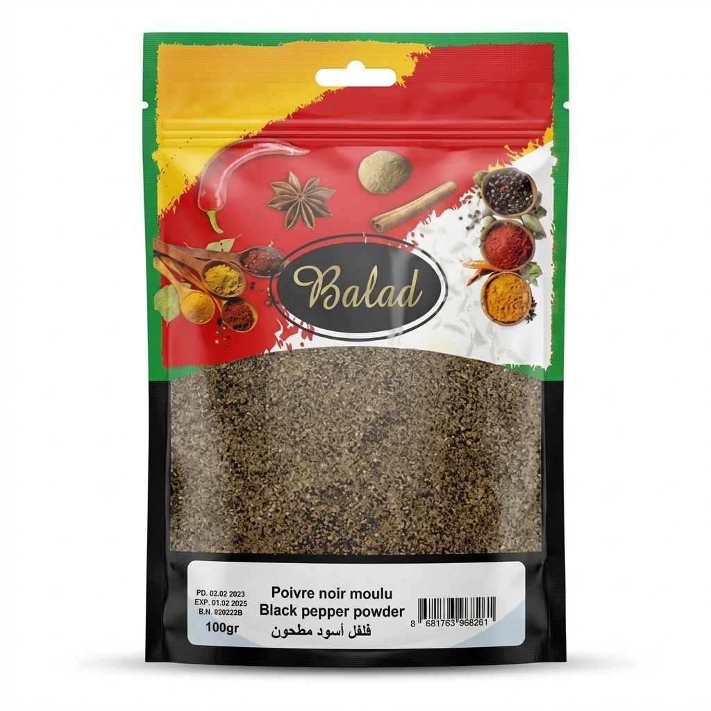 BALAD BLACK PEPPER GROUND 48X100GRS
