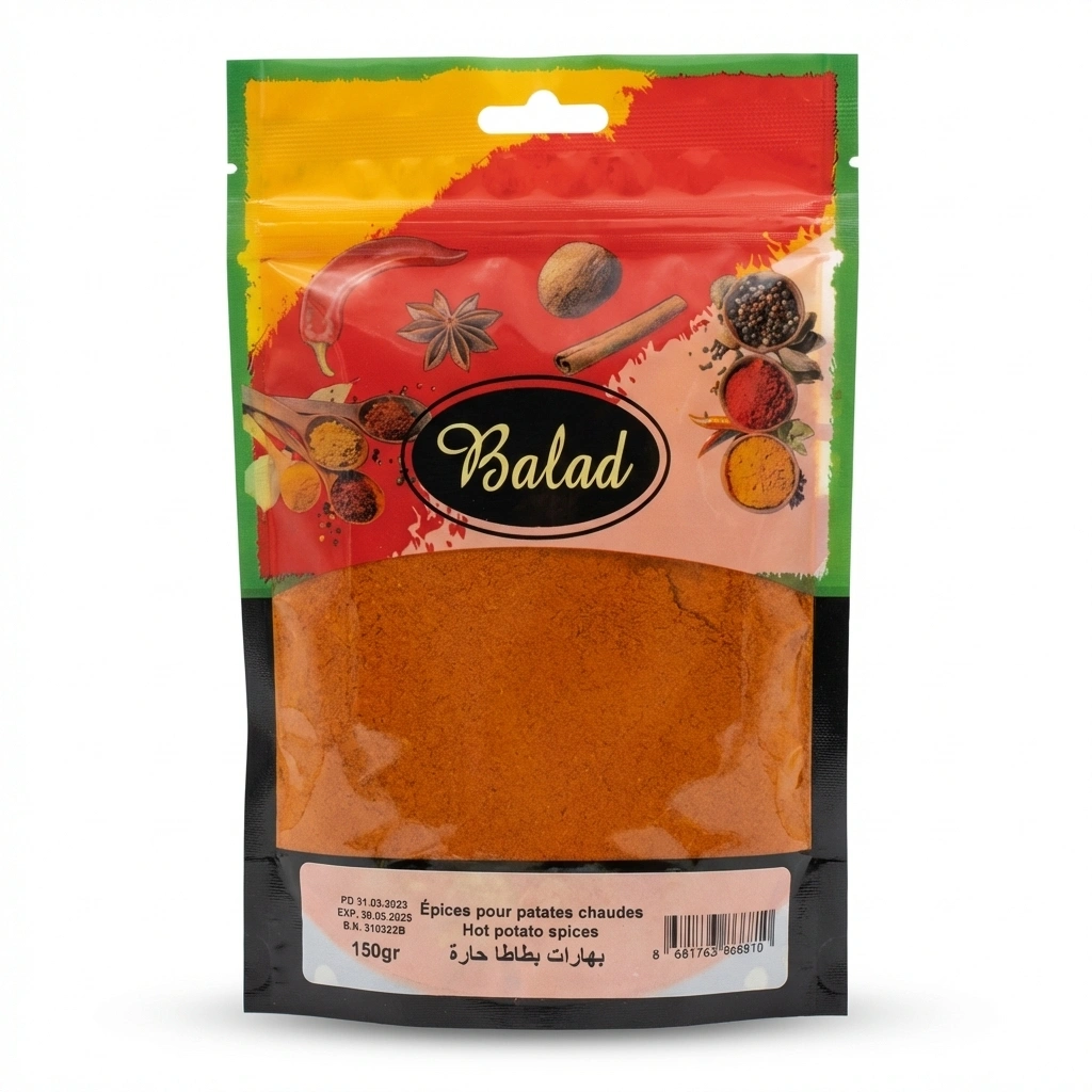 BALAD POTATO HOT SPICES 48X150GRS