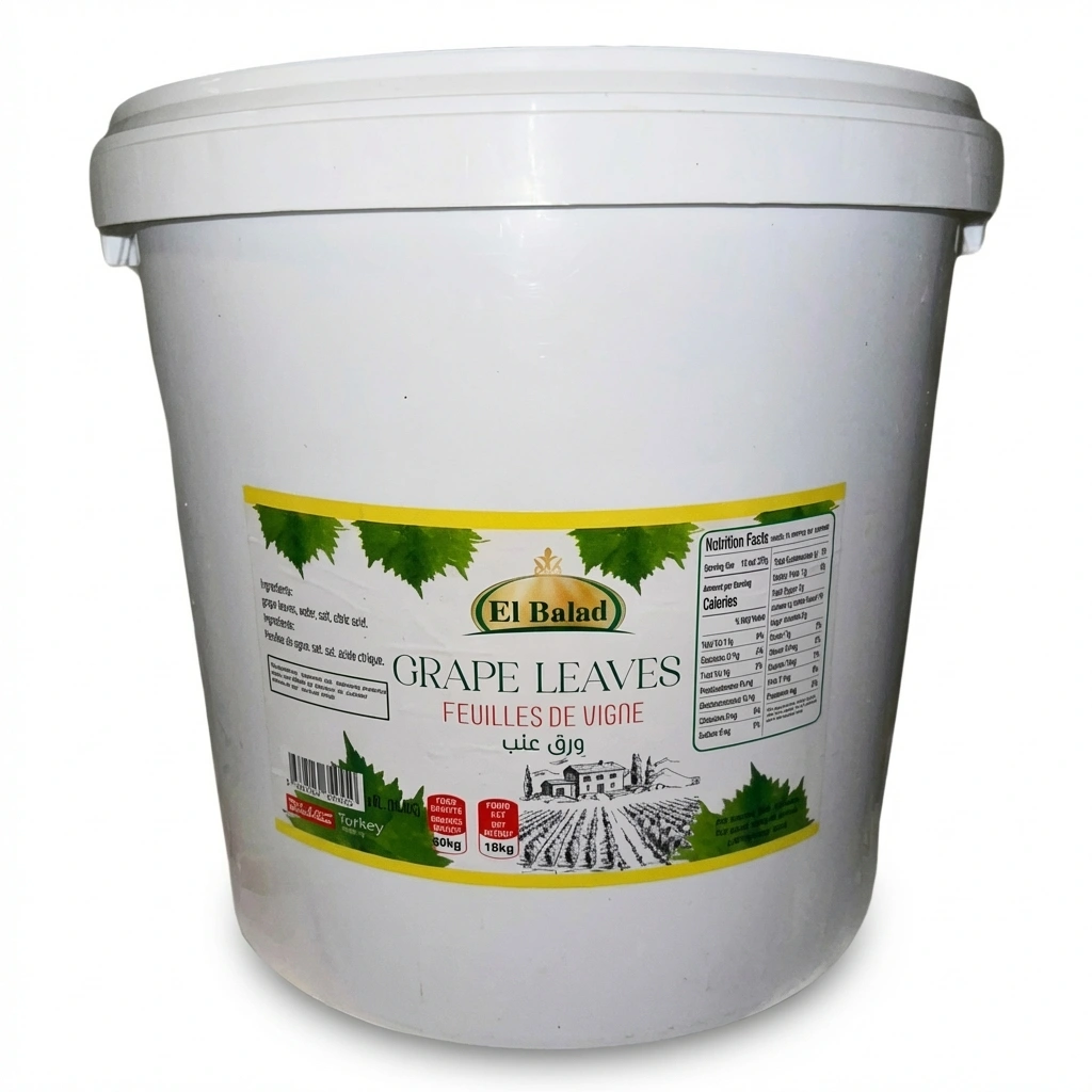 EL BALAD BUCKET GRAPE LEAVES IN BRINE 18LT - 10KG (BLANC)