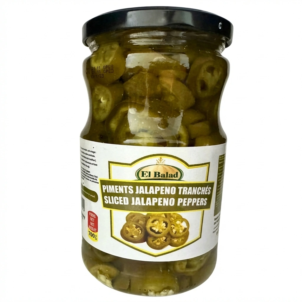 EL BALAD SLICED JALAPENOS PEPPERS PICKELED 12X700GRS