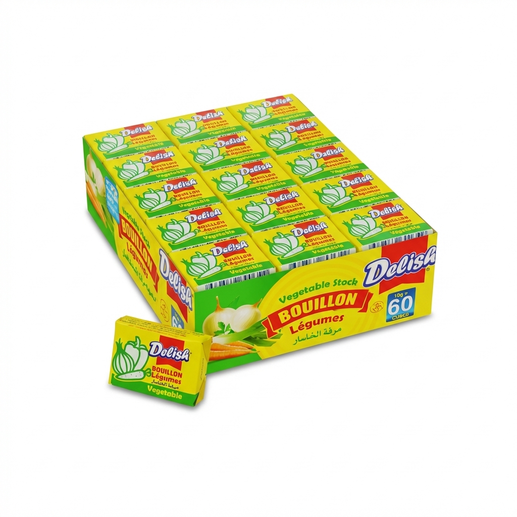 DELISH VEGETABLE FLAVOR BOUILLON CUBE 24X(48X10GRS)