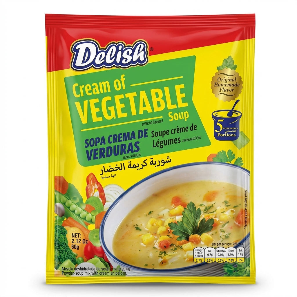 DELISH VEGETABLE SOUP 6X(12X60GRS)