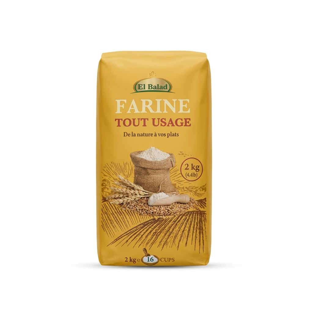 EL BALAD FARINE DE BLÉ TOUT USAGE 2KGS