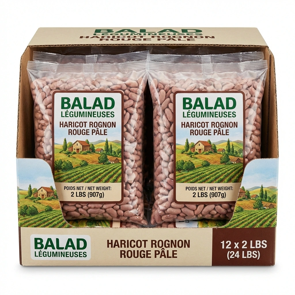 HARICOT ROGNON ROUGE PÂLE 12X2LBS