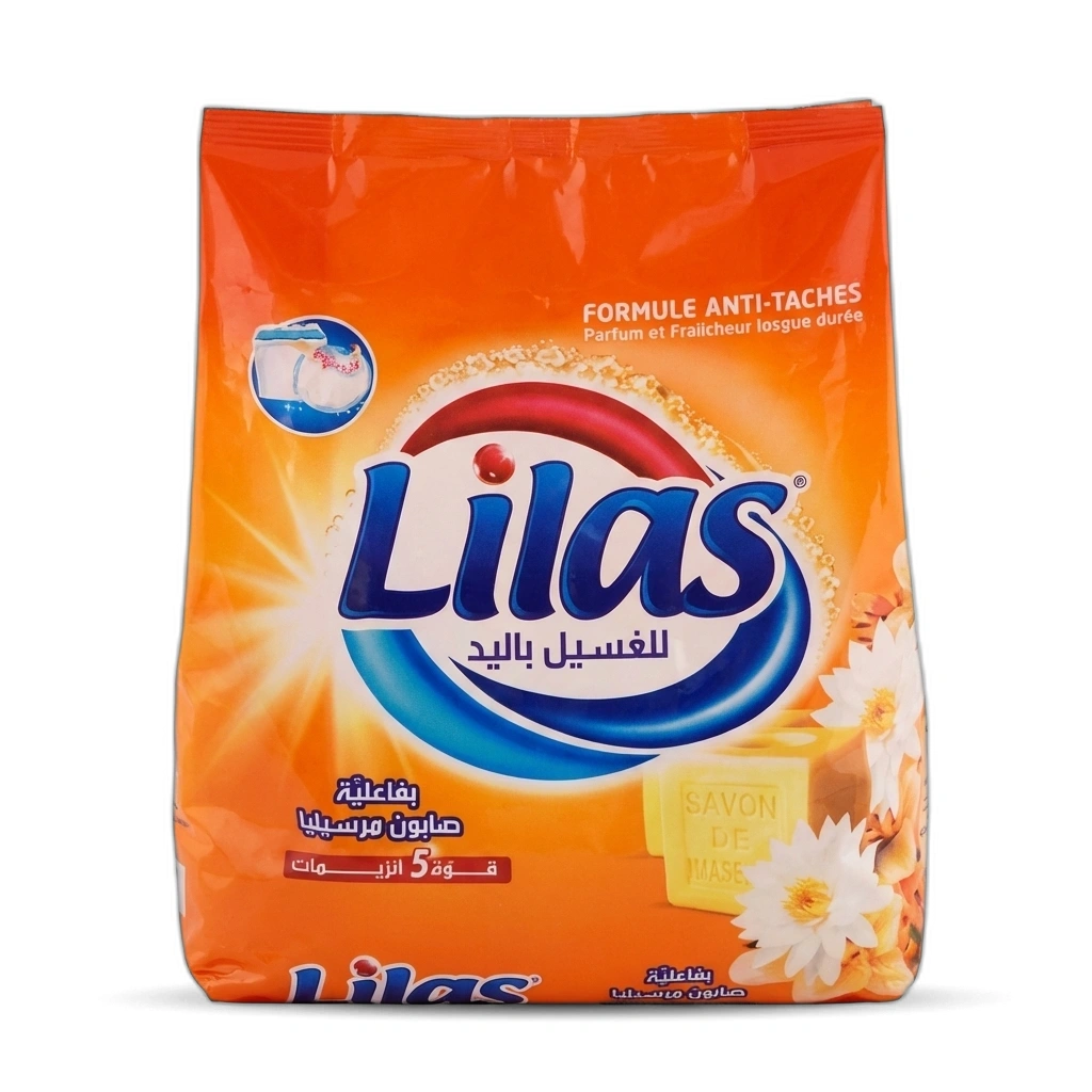 LILAS POUDRE DE LESSIVE À LA MAIN SAVON DE MARSEILLE 6X1KG
