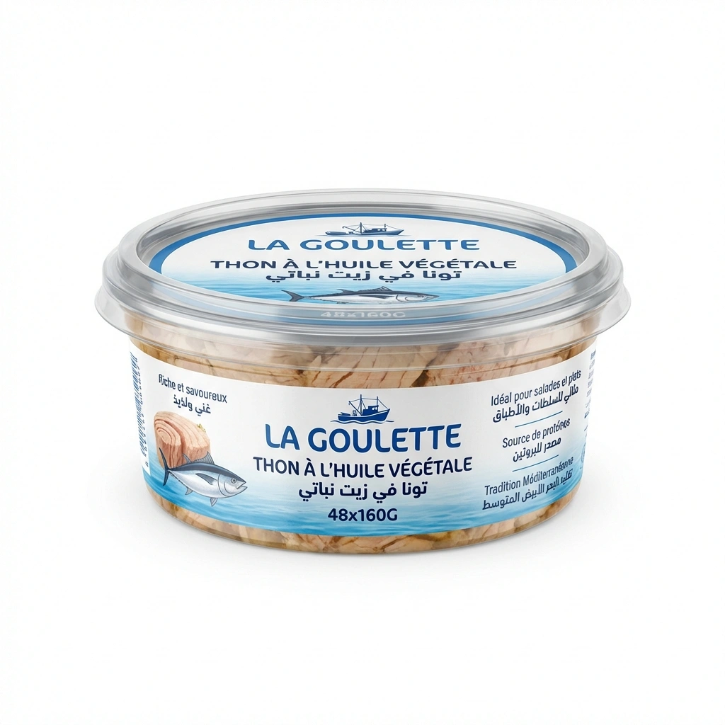 LA GOULETTE THON L'HUILE VEGETALE 48X160GRS