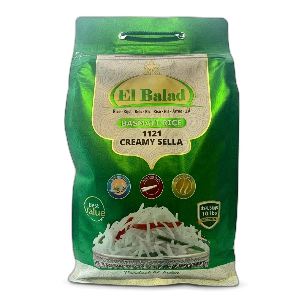 EL BALAD RIZ BASMATI CREAMY SELLA 1121 4X4.5KGS