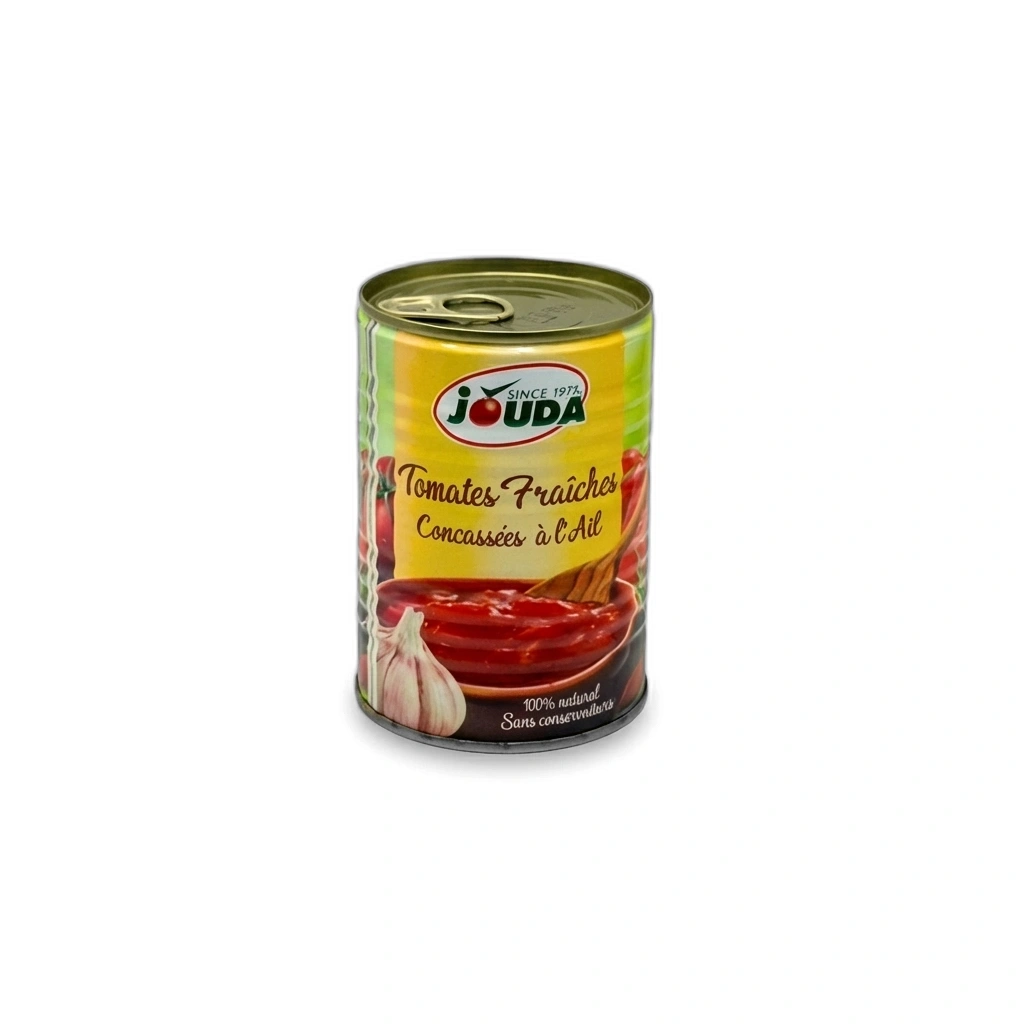 JOUDA TOMATES FRAICHES CONCASSÉES À L'AIL 12X400GRS