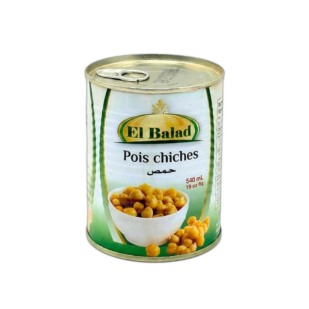 EL BALAD POIS CHICHE EN CONSERVE / CANNED CHICK PEANS 12X540ML