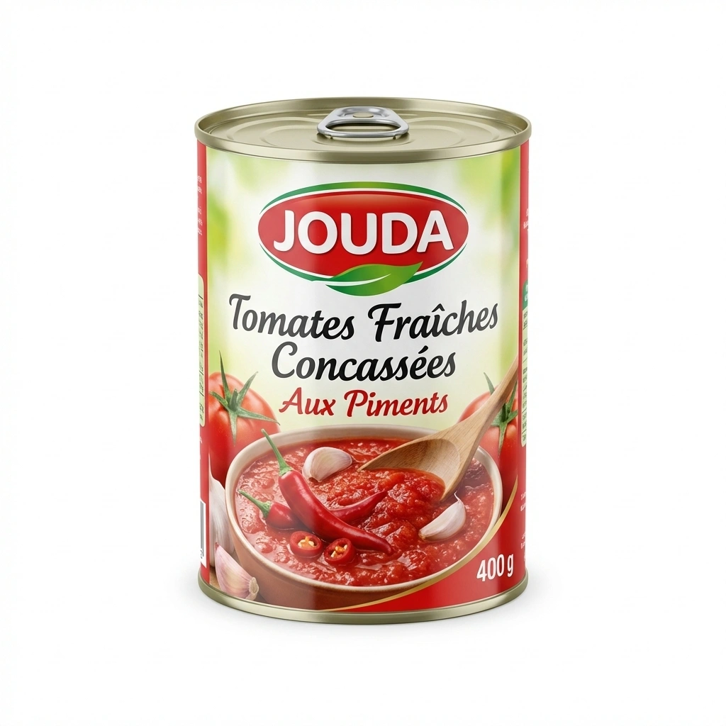 JOUDA TOMATES FRAICHES CONCASSÉES AUX PIMENTS 12X400GRS