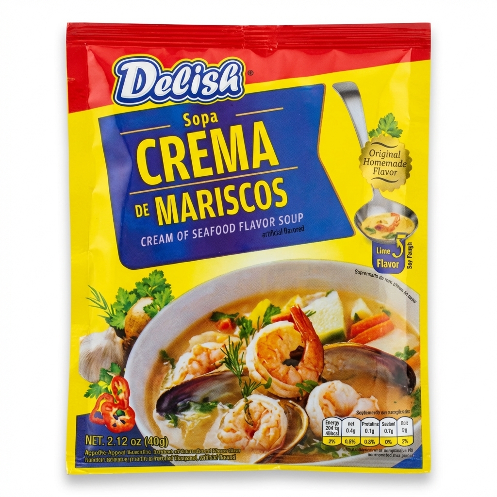 DELISH CREAM OF SEAFOOD SOUP 6X(12X60GRS)