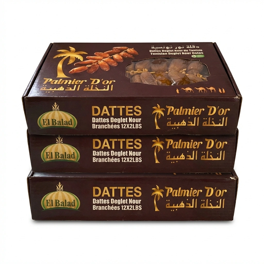 Dattes Deglet Nour Branchées 12X2LBS