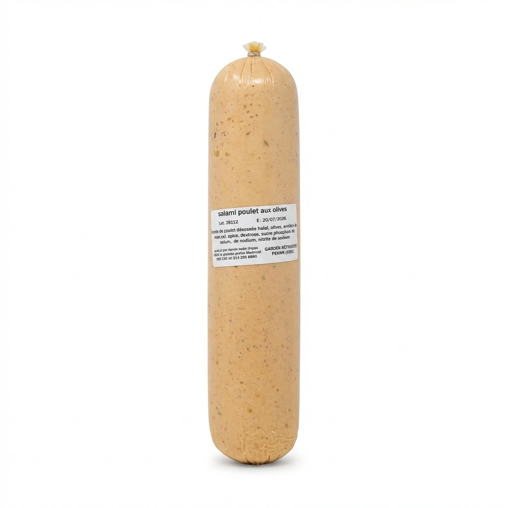 Nada Salami de poulet aux Olives en gros par kg / Chicken Salami with olives bulk per kg